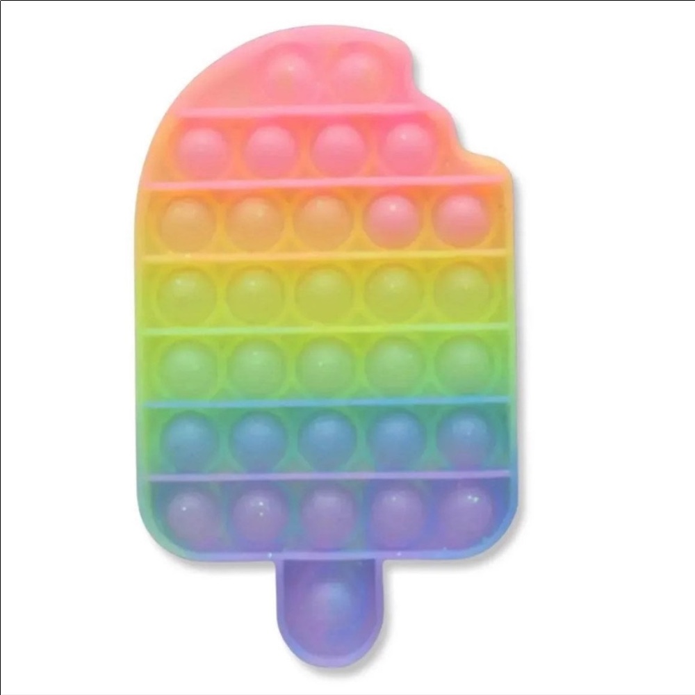 Fidget Bubble Pop Toy Rainbow Popsicle Glow in the Dark